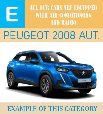 Automatic medium car hire Malaga – Group E Peugeot 2008 automatic