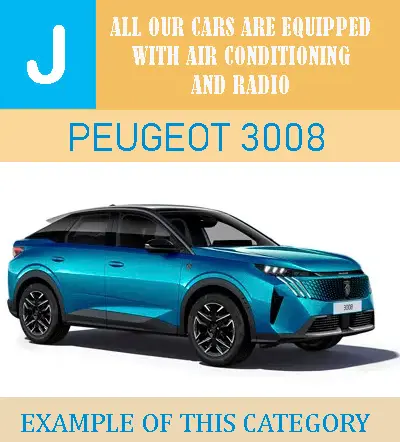 Automatic family estate rental Malaga – Group J Peugeot 3008