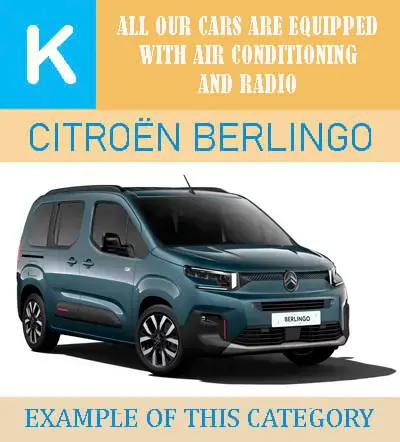 Spacious van hire Malaga Airport – Group K Citroen Berlingo